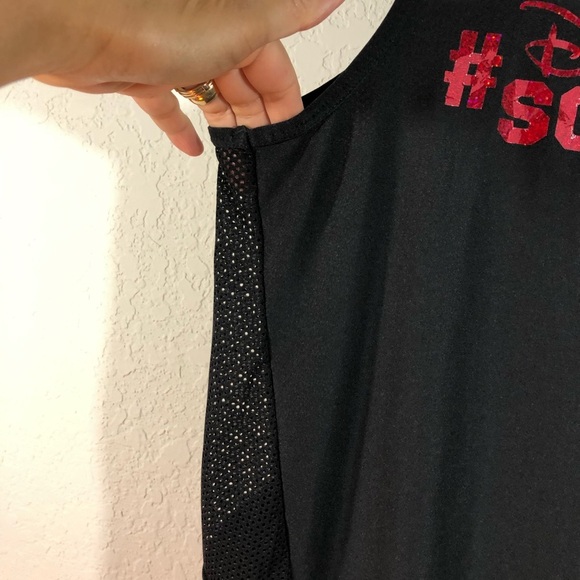 Mondetta Womens Disney # SQUAD Black Tank Top With Mesh Inserts S - Picture 4 of 12